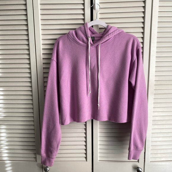 Wild Fable Target Cropped Hoodie Sweatshirt Ethereal Pink Purple Medium